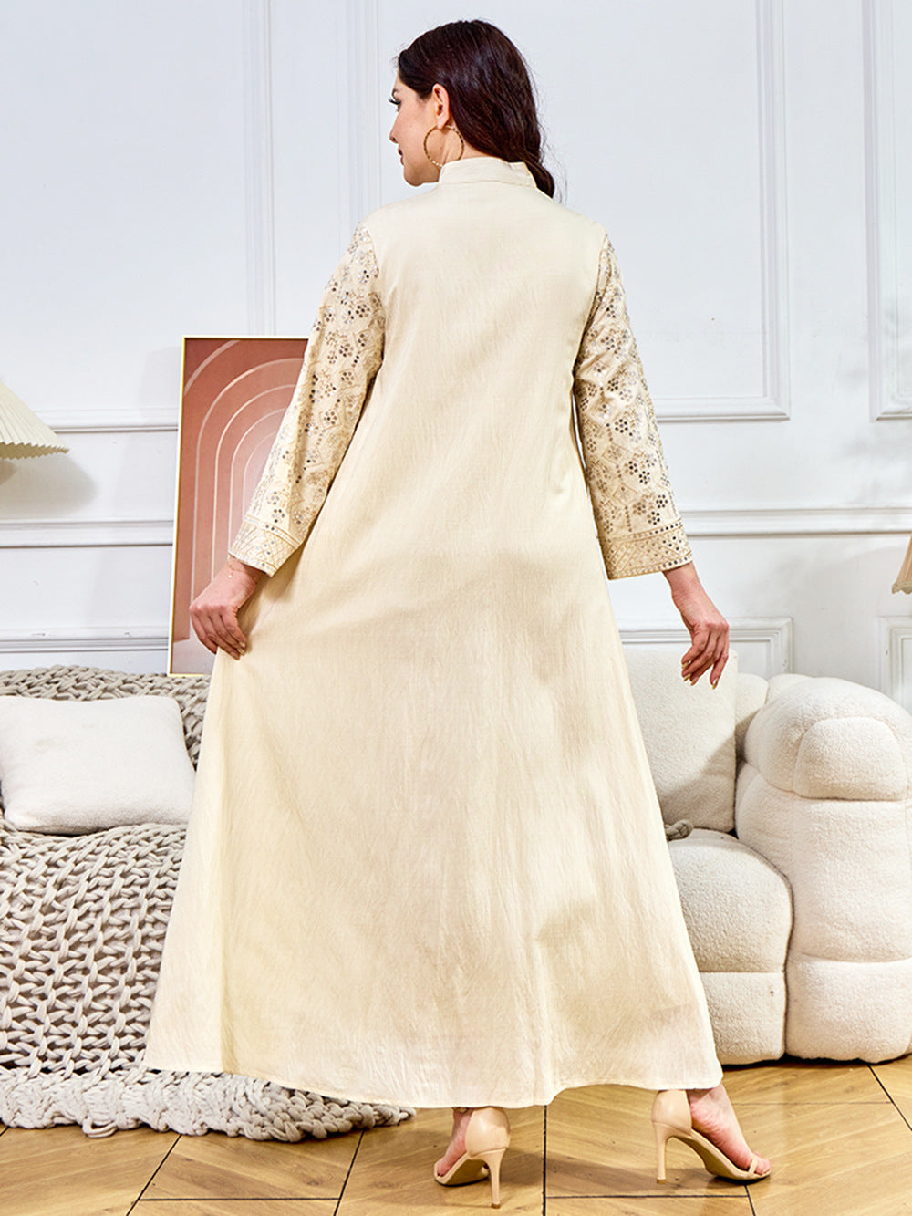 Women's V-neck Ethnic Dress