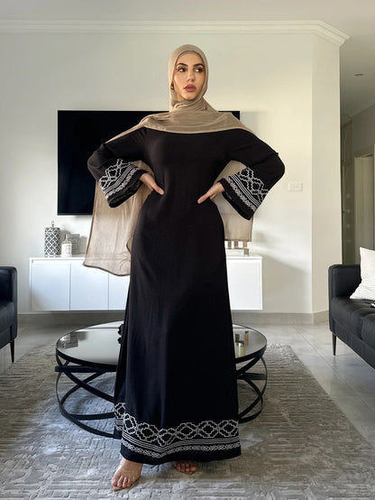 Women's Embroidered Cardigan Robe Dress