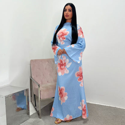 Women's Belted Printed Dress