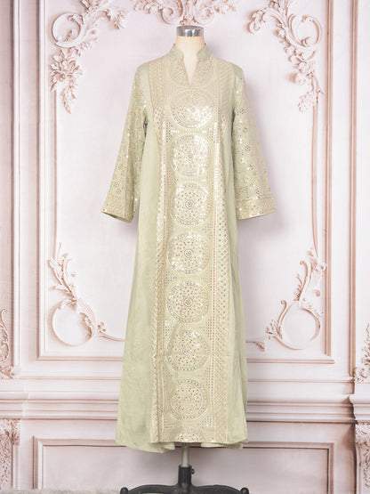 Women's V-neck Ethnic Dress