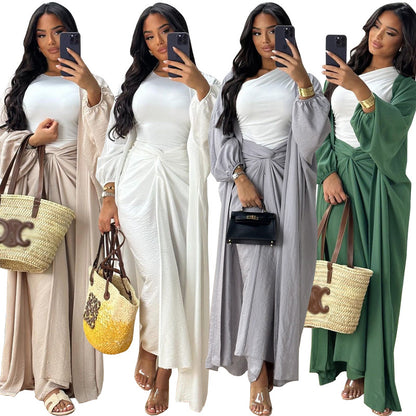 Women's Skirt Robe Two-piece Set