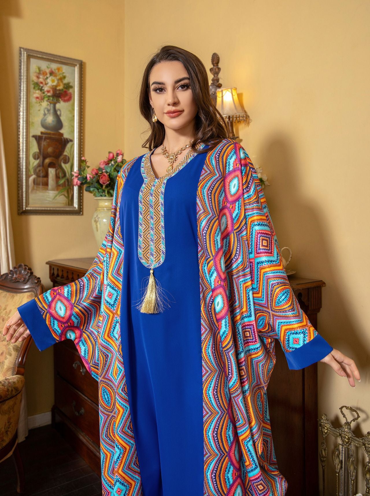 Women's Dolman Sleeve Hot Diamond Dress