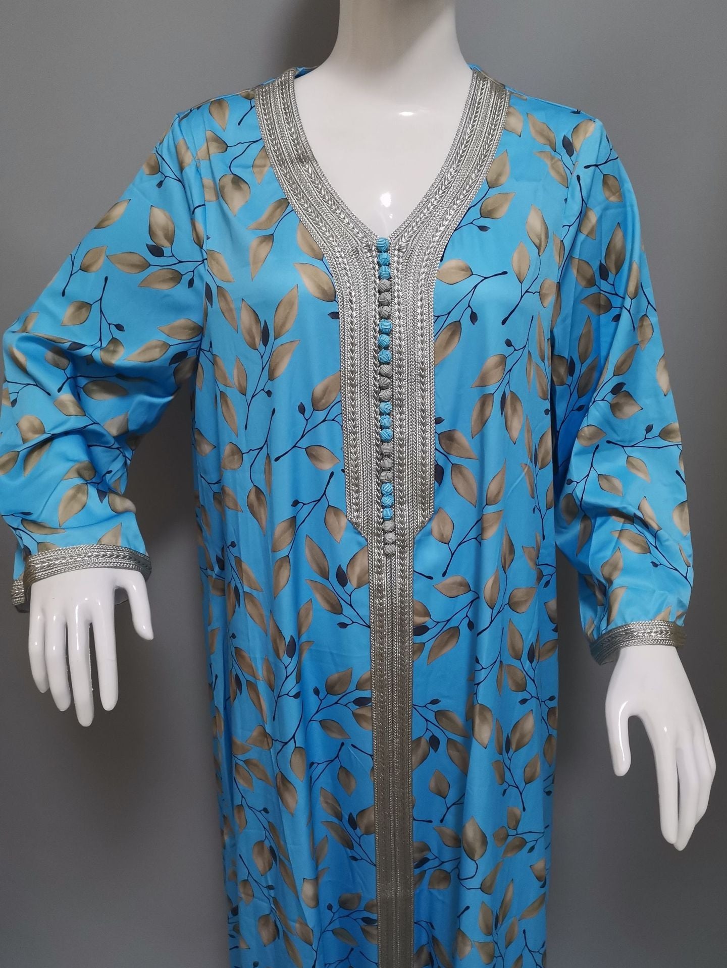 Women's Printed V-Neck Dress