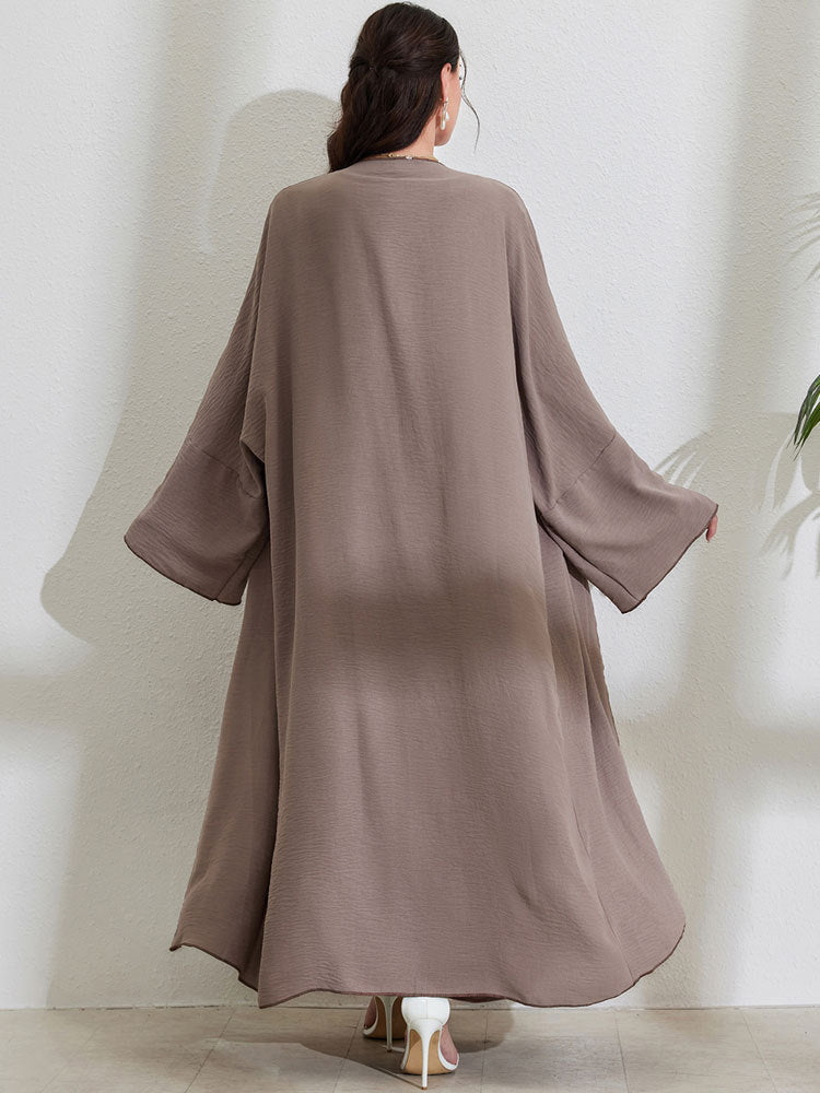 Women's Elegant Cardigan Belt Robe Dress