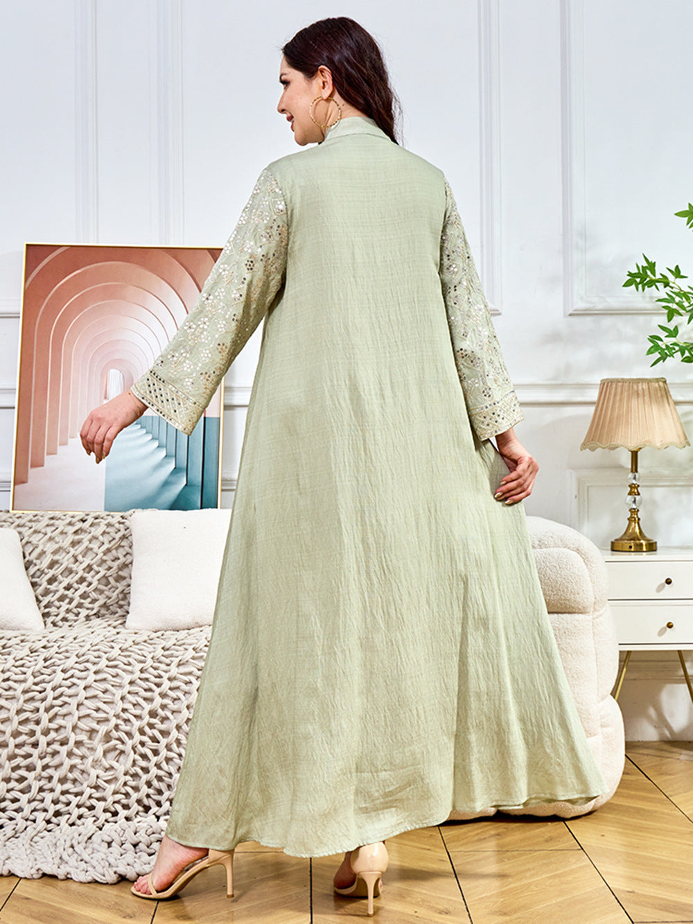 Women's V-neck Ethnic Dress