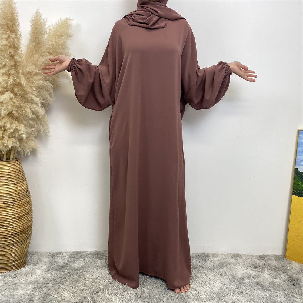 Women's Solid Color Dress with Pockets
