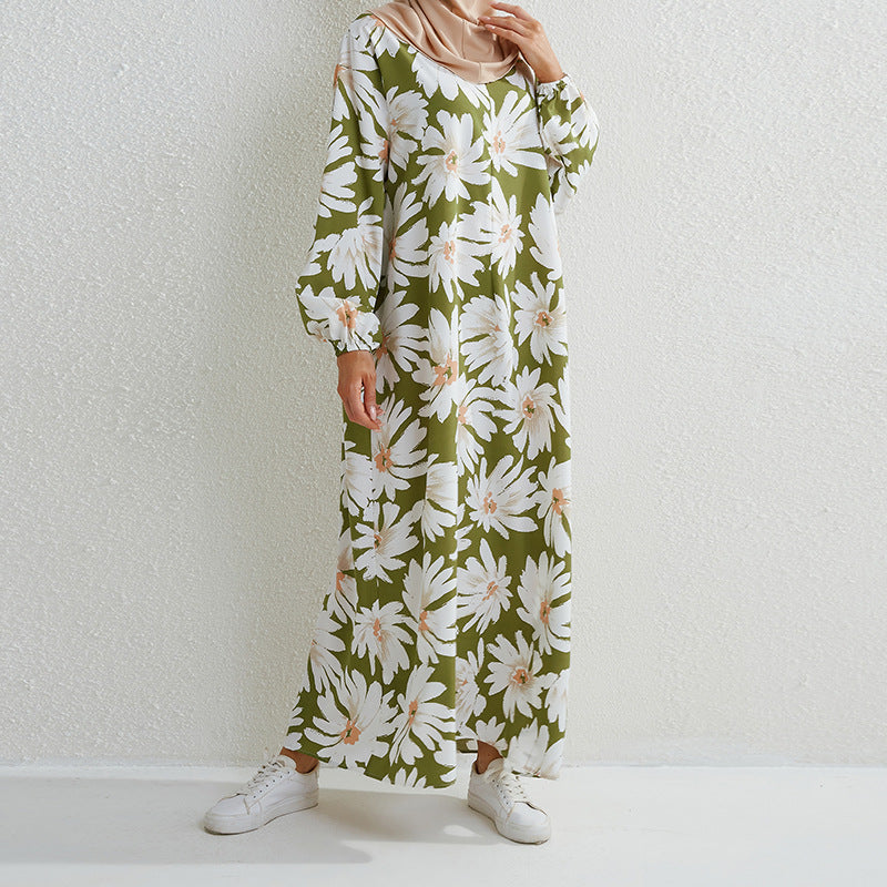 Women's Floral Round Neck Dress