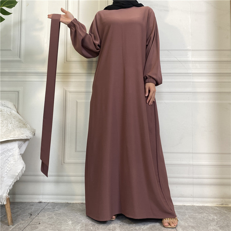 Muslim Nida Belted Pocket Maxi Dress