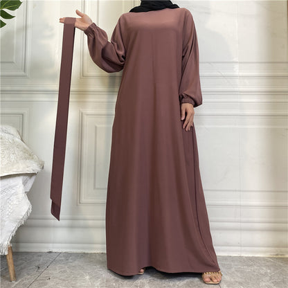 Muslim Nida Belted Pocket Maxi Dress