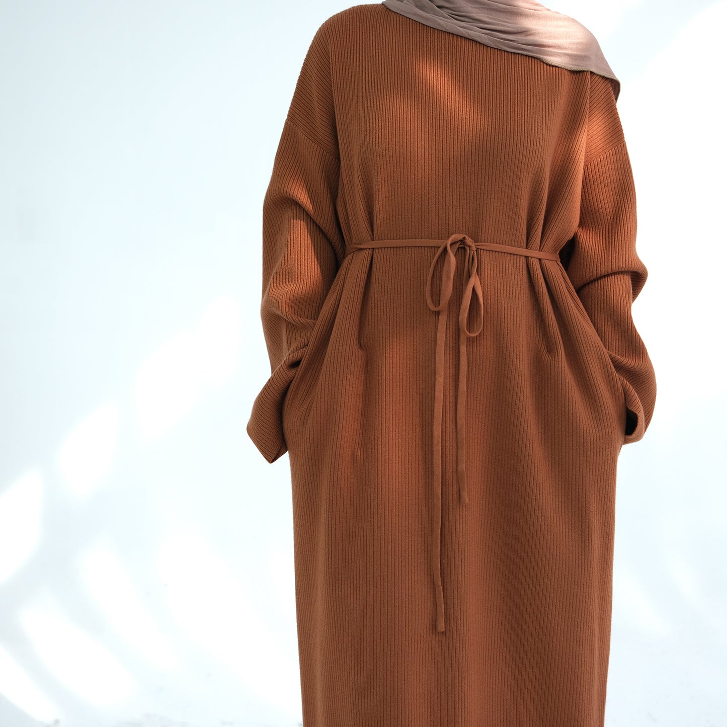 Padded Soft Knitted Loose-fitting Sweater Dress