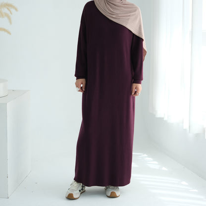 Cozy Knit Maxi Dress Long Sleeve Winter Wear