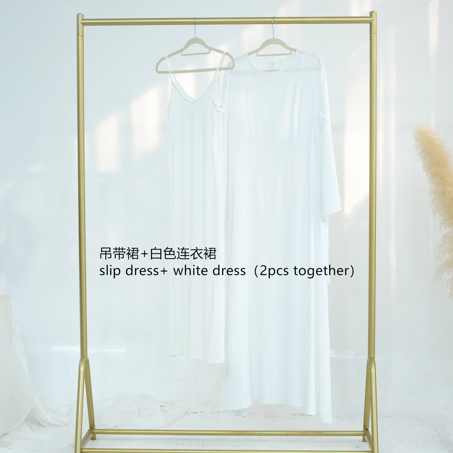 Women's Solid Cotton and Linen Waist-cinching Robe