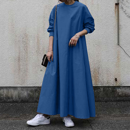 Women's Classic Crewneck Casual Simple Dress