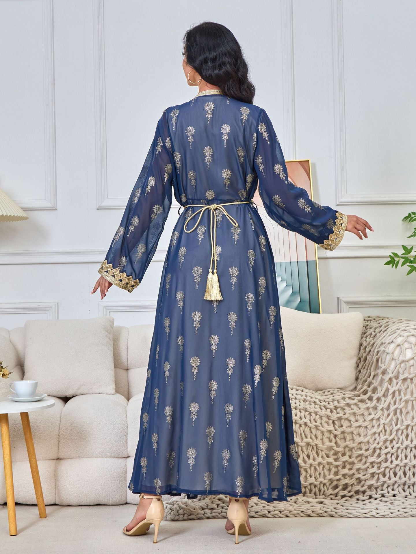 Women's Embroidered Cardigan Vest Two-piece Dress