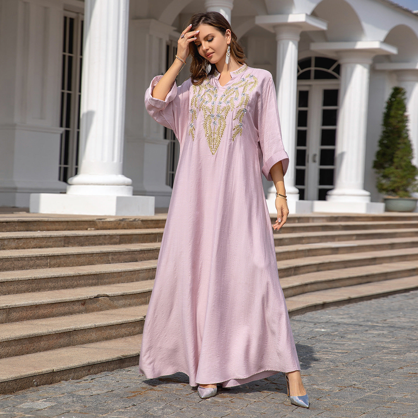 Women's Embroidered Abaya Dress