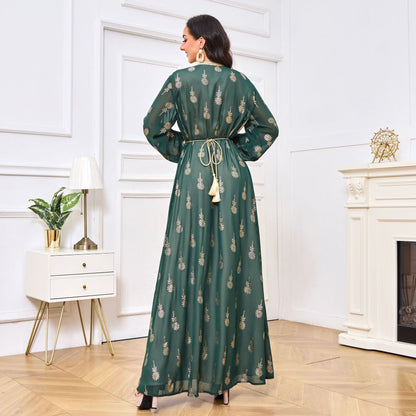 Women's Embroidered Cardigan Vest Two-piece Dress
