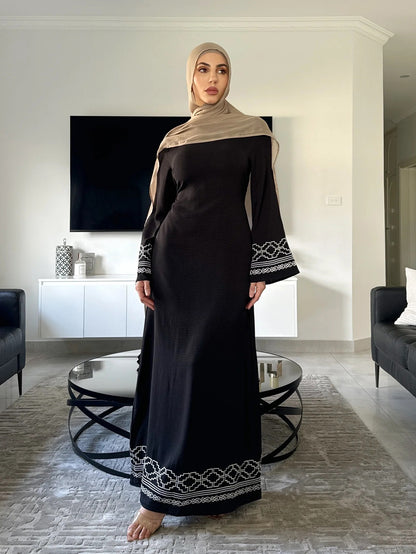 Women's Embroidered Cardigan Robe Dress