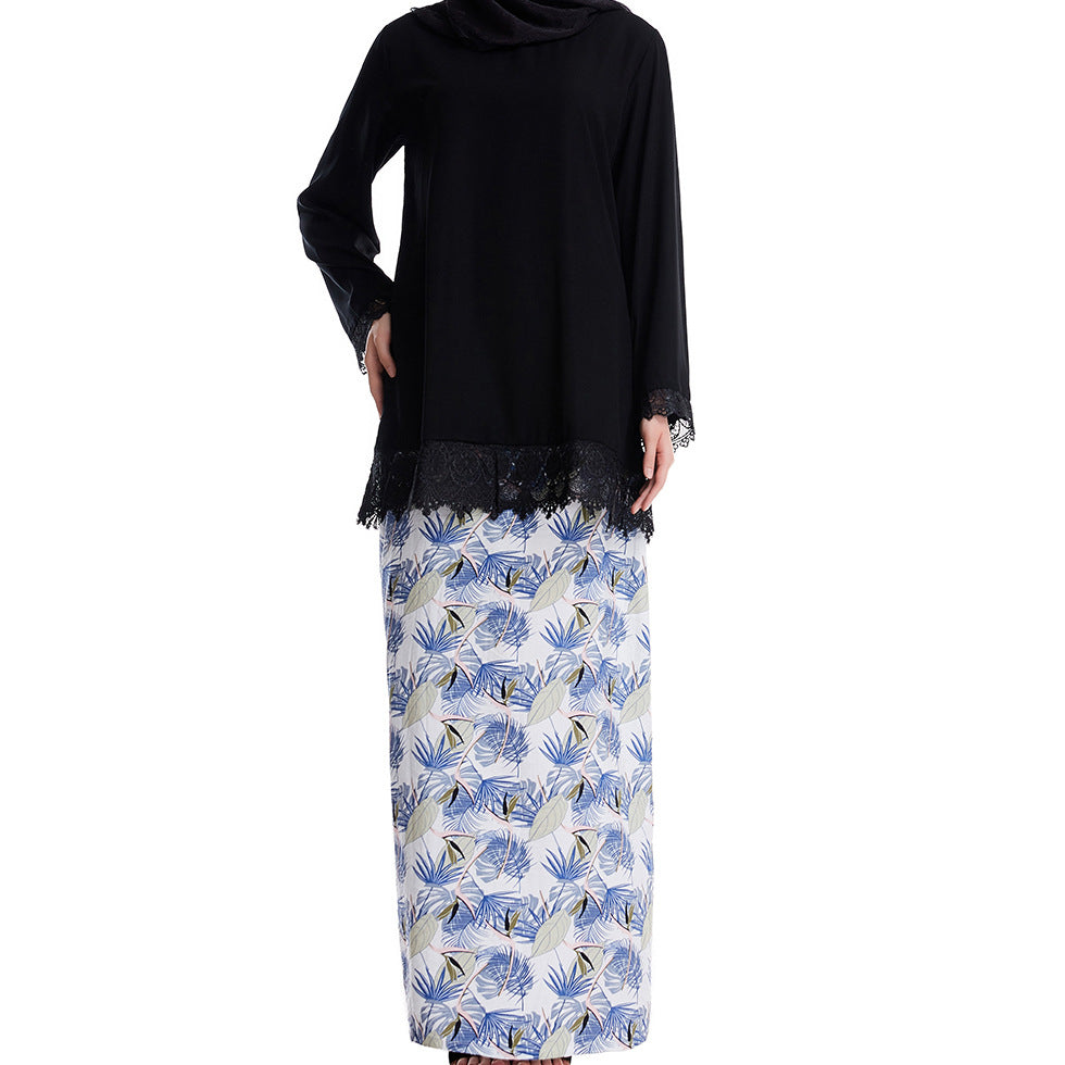 Women's Midi Tops and Skirts Two-piece Suit