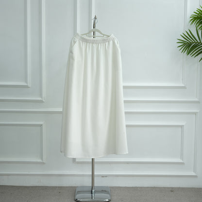 Elegant Asymmetric Top and A-Line Maxi Skirt Two-Piece Set