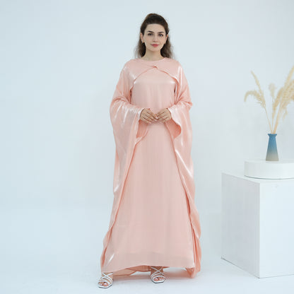 Dubai Women's Solid Color Beaded Elegant Abaya