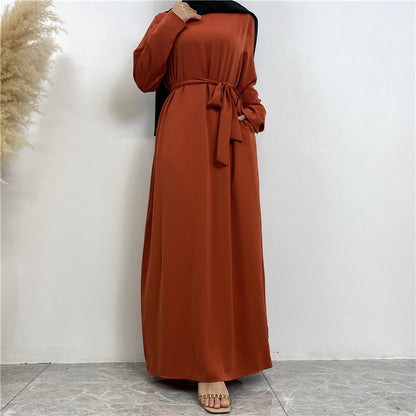 Women's Solid Lace-up Dresses