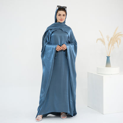 Dubai Women's Solid Color Beaded Elegant Abaya