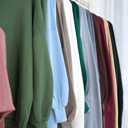 Thick Knit Two-Piece Modest Pants Set