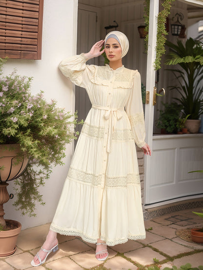 Women's Lace Cut-out Patchwork Dress