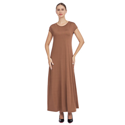 Chiffon Cape and Knitted Inner Long Dress Two-Piece Set