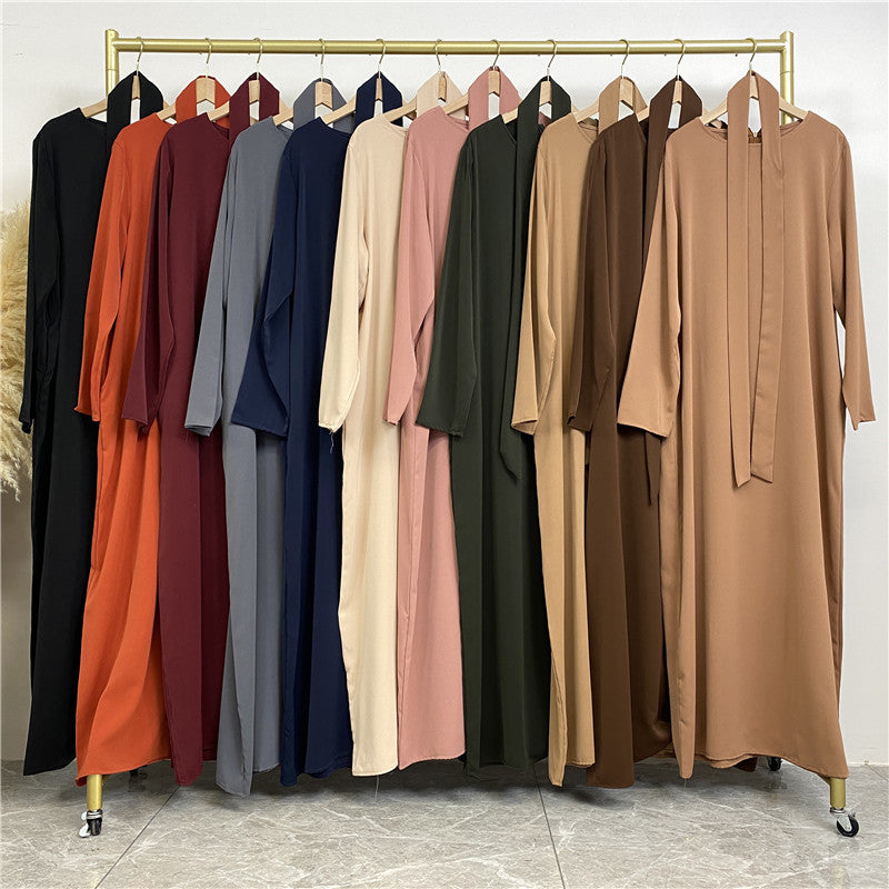 Women's Solid Lace-up Dresses