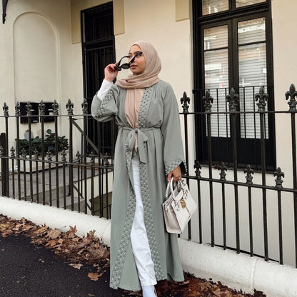 Women's Bubble Lace-up Robe Cardigan