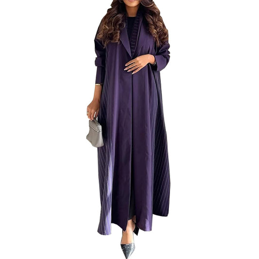 Women's Elegant Long-sleeved Purple Robe