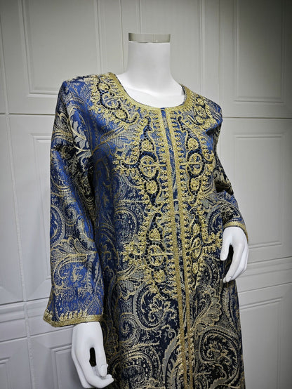 Women's Jacquard Embroidered Evening Dress