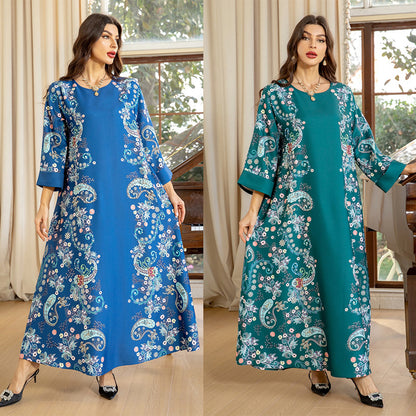 Women's Hot Diamond Pearl Jalabiya Dress
