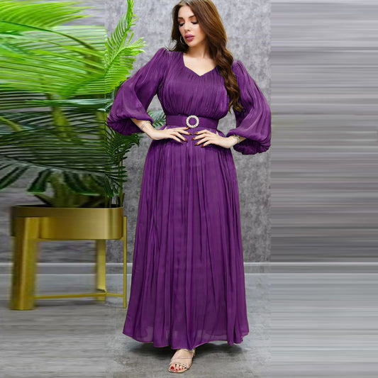 Modest Satin Party Dress