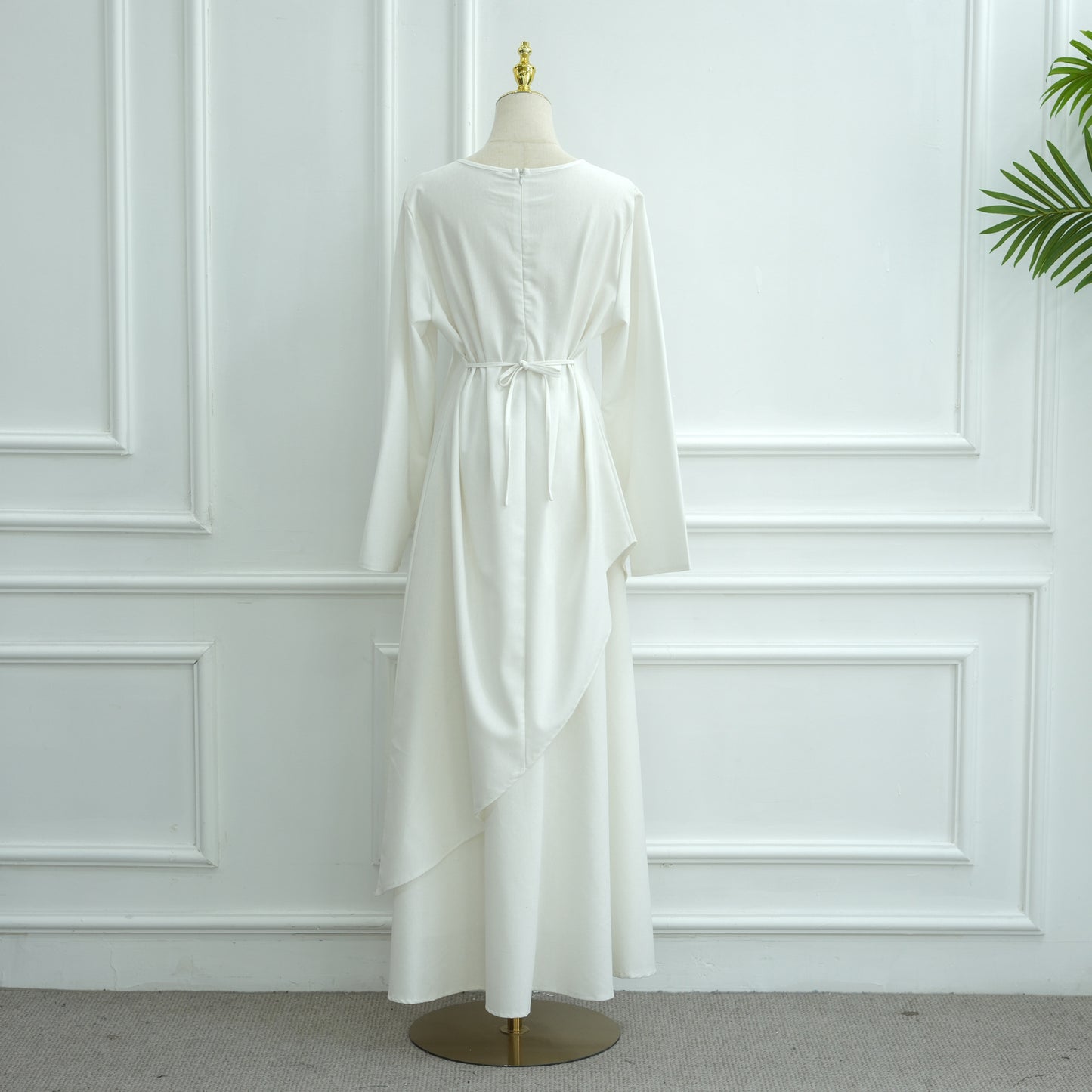 Elegant Asymmetric Top and A-Line Maxi Skirt Two-Piece Set