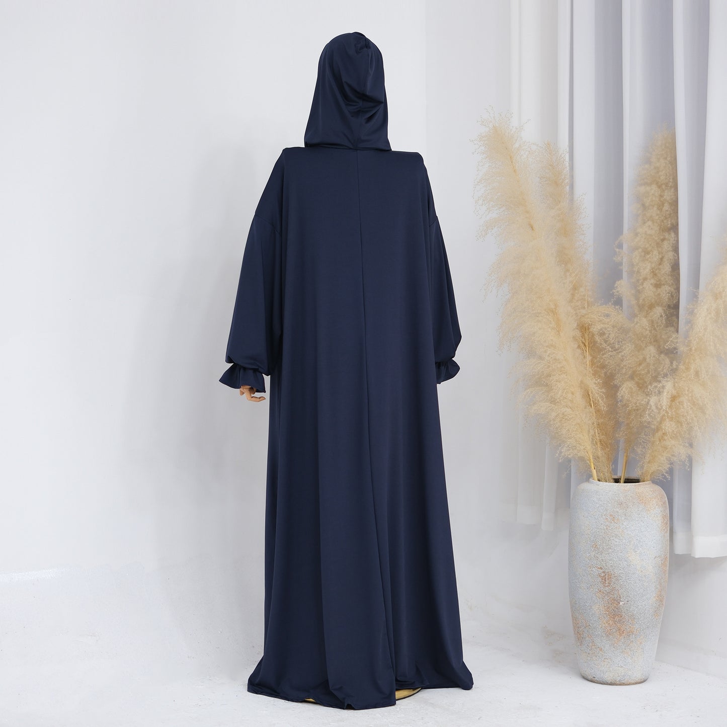 Women's Solid Color Hooded Casual Dress