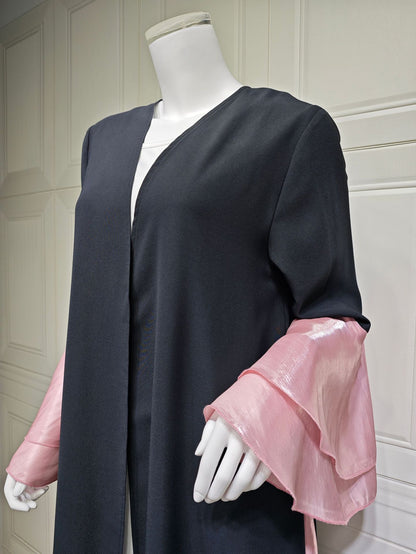 Women's Cardigan Ruffled Sleeve Dress