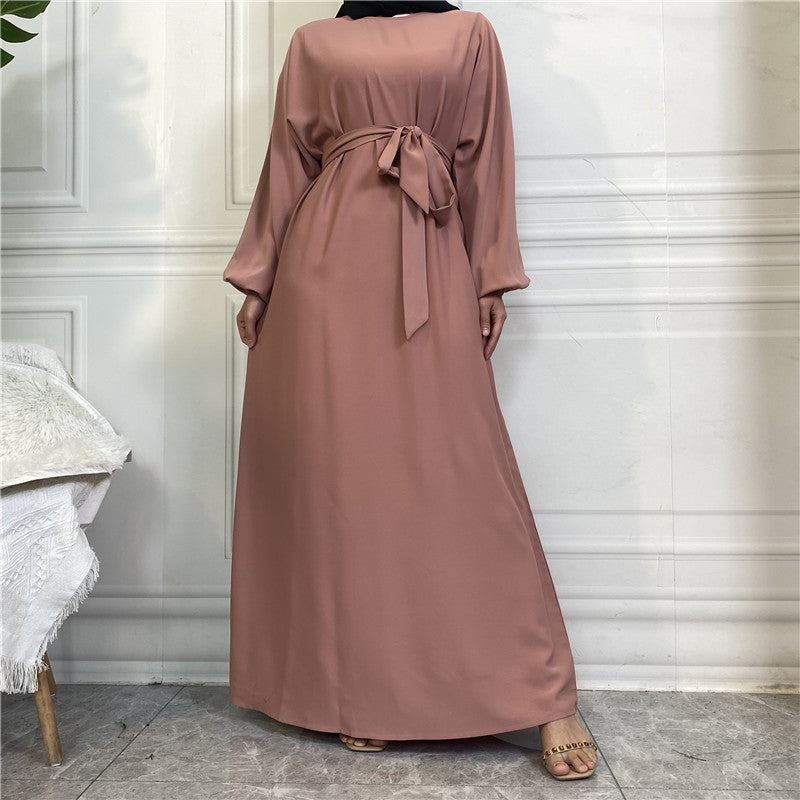 Muslim Nida Belted Pocket Maxi Dress