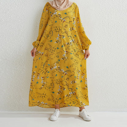 Women's Floral Round Neck Dress