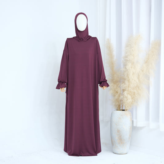 Women's Solid Color Hooded Casual Dress