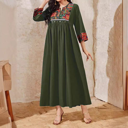 Women's Pendant Ethnic Casual Dress