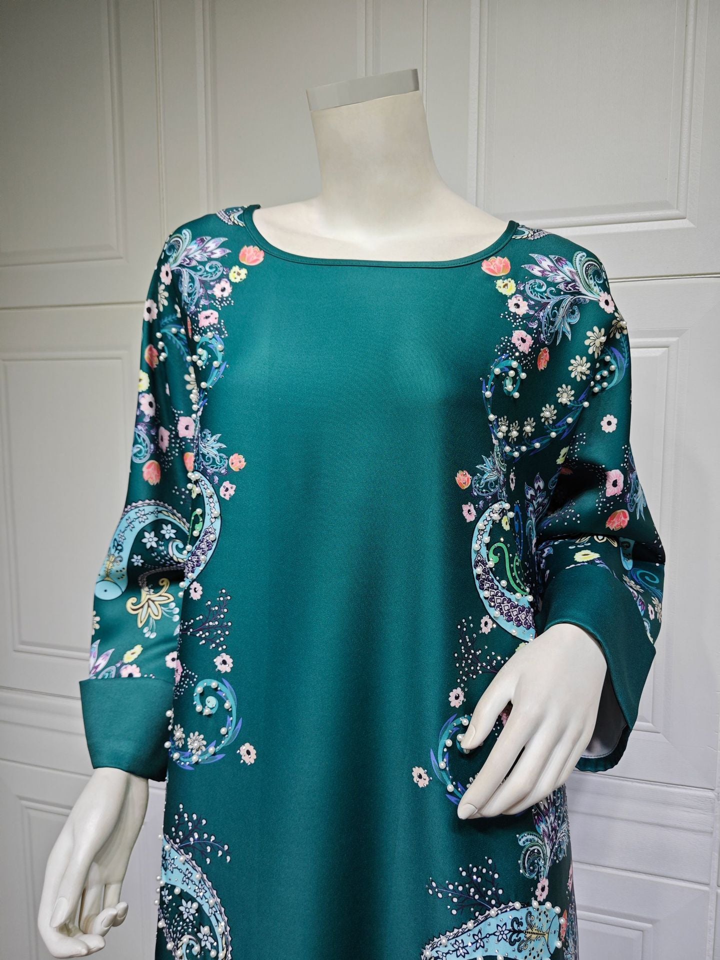 Women's Hot Diamond Pearl Jalabiya Dress