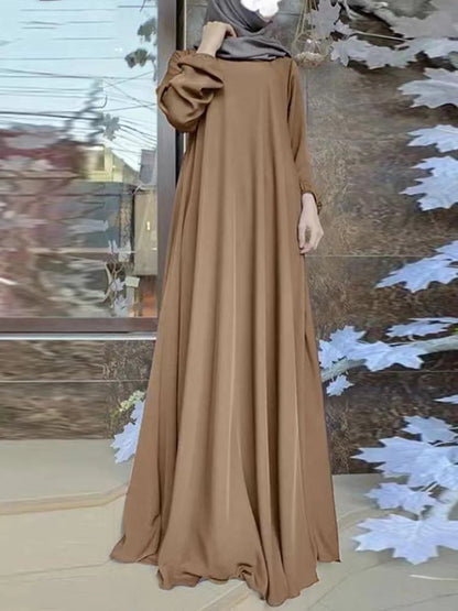 Women's Casual Solid Color Abaya Dress