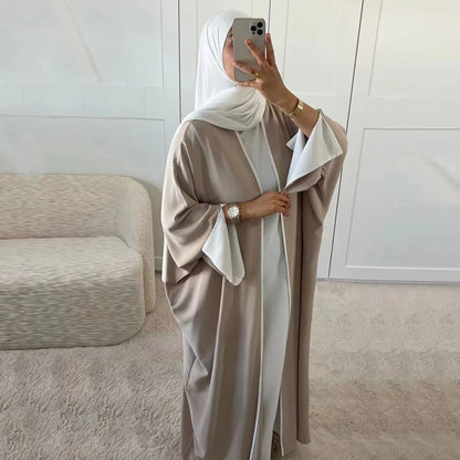 Cardigan Robes with Contrasting Edges with Bat-sleeves
