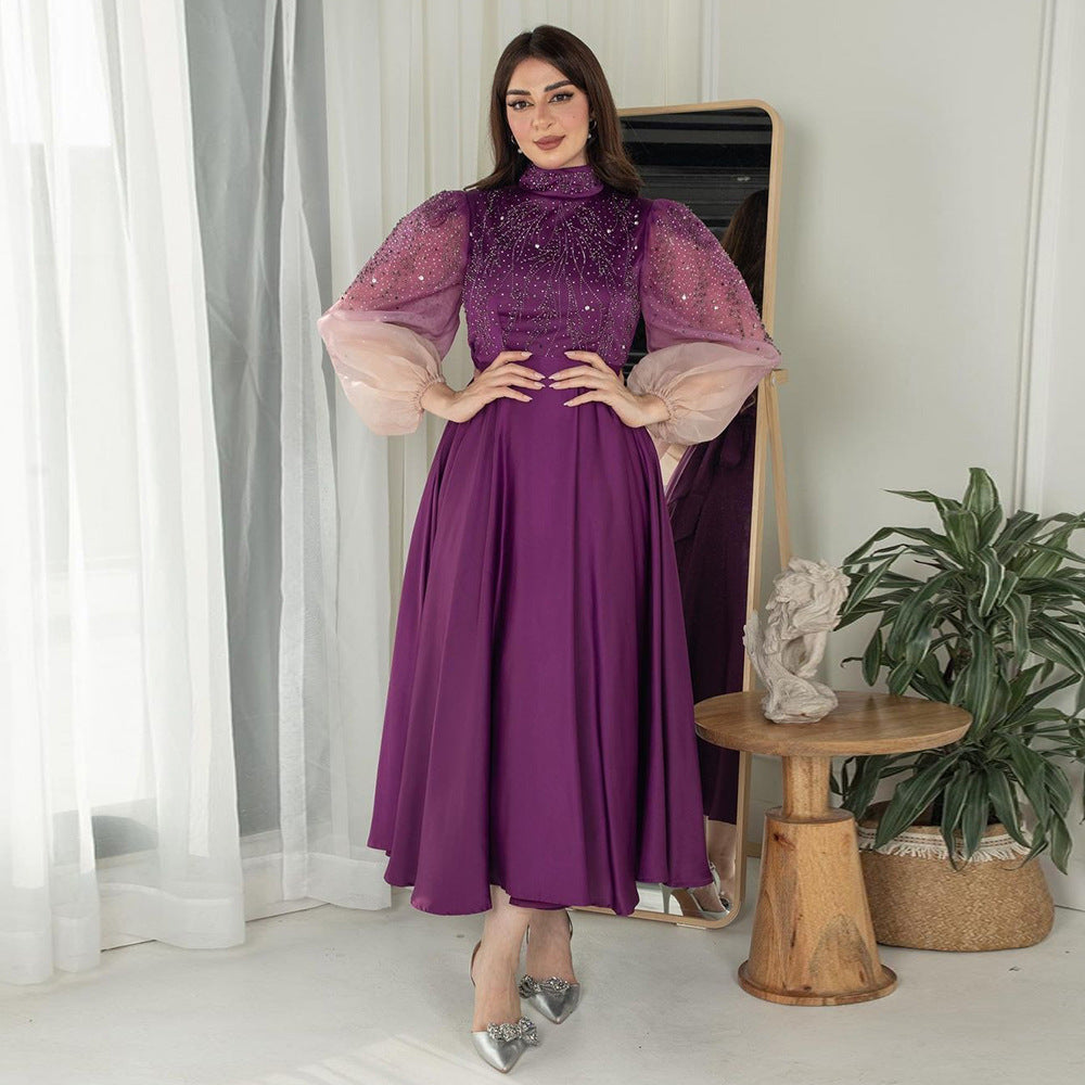 Women's Hot Diamond Bubble Sleeve Dress