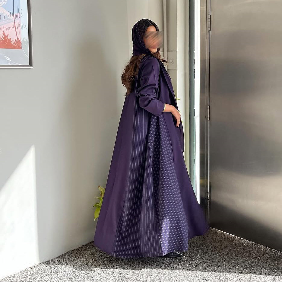 Women's Elegant Long-sleeved Purple Robe