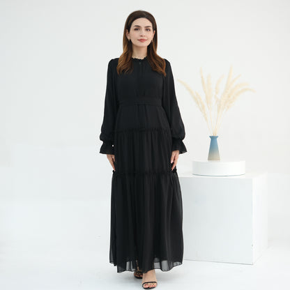 Women's Solid Color Maxi Abaya Dress