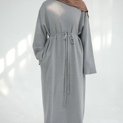 Padded Soft Knitted Loose-fitting Sweater Dress