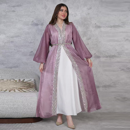 Women's Puff Sleeve Hot Diamond Three-piece Set